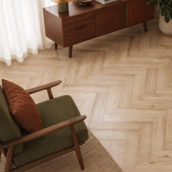 Fischgräten Vinyl - Herringbone Eiche American - 2.5mm/0.55mm - Klebenvinyl